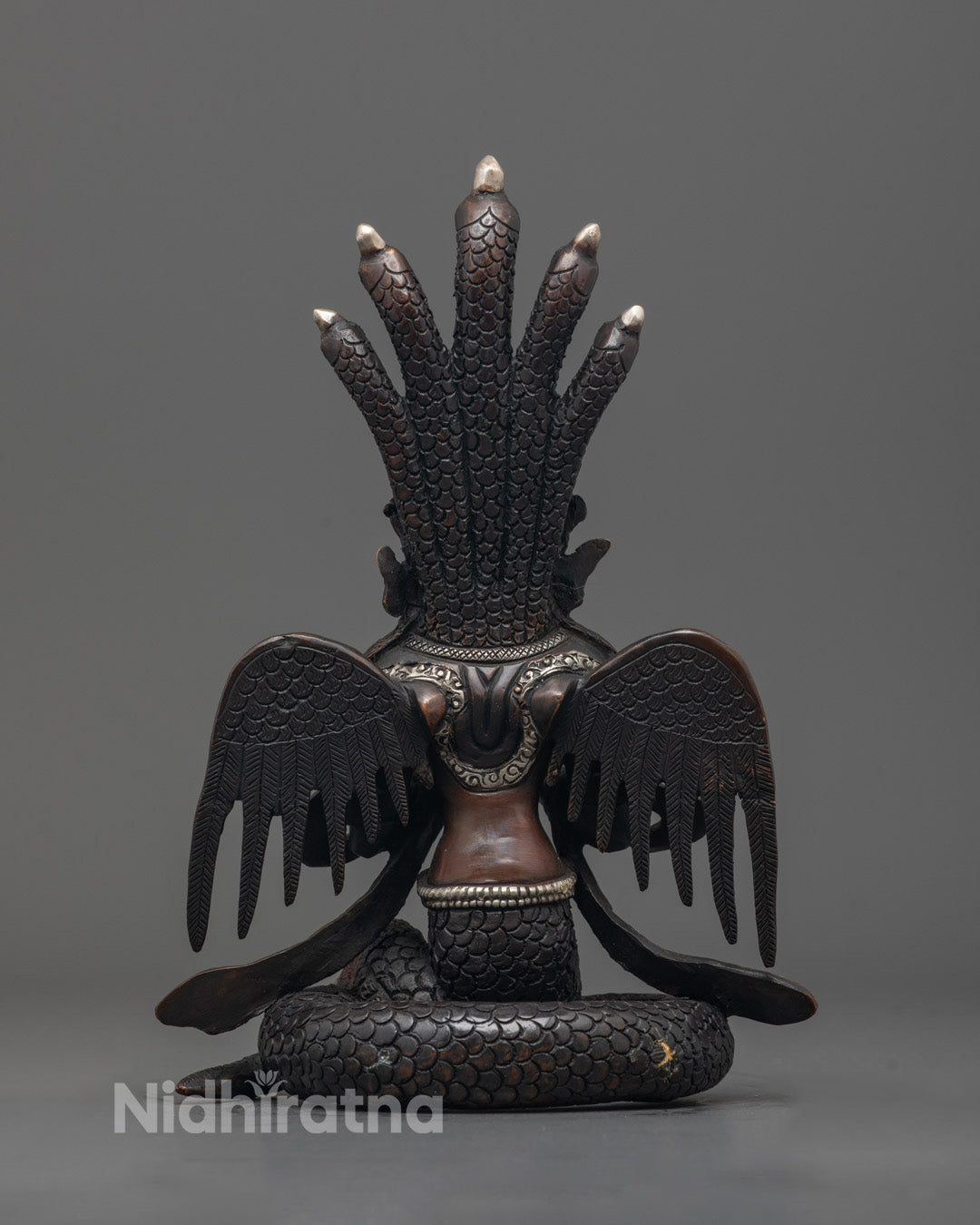 Female Serpent Naga Kanya Statue | Oxidized Copper Statue