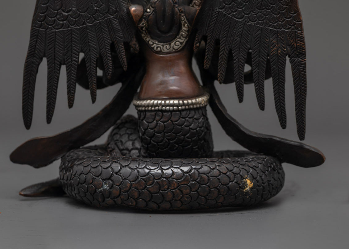Female Serpent Naga Kanya Statue | Oxidized Copper Statue