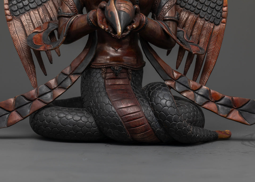 Nagakanya Statue: Handcrafted Divine Serpent Maiden Sculpture