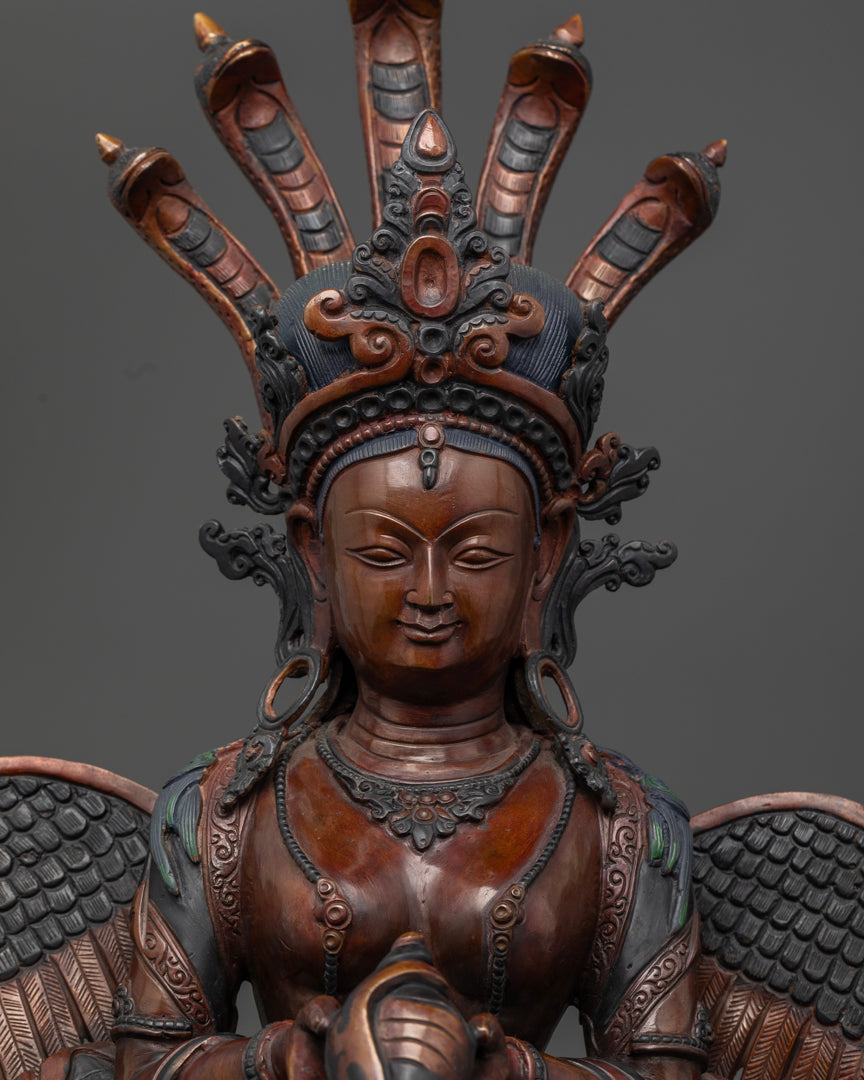 Nagakanya Statue: Handcrafted Divine Serpent Maiden Sculpture