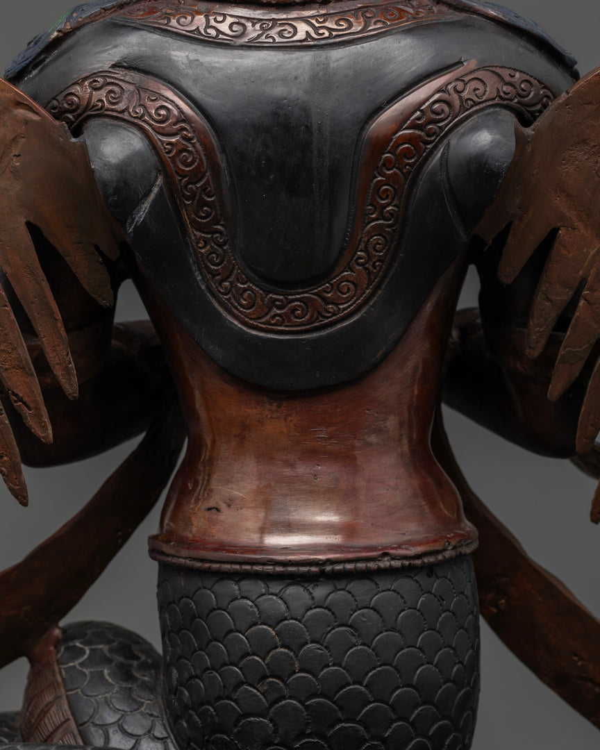 Nagakanya Statue: Handcrafted Divine Serpent Maiden Sculpture
