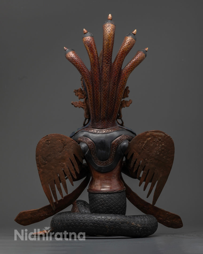 Nagakanya Statue: Handcrafted Divine Serpent Maiden Sculpture