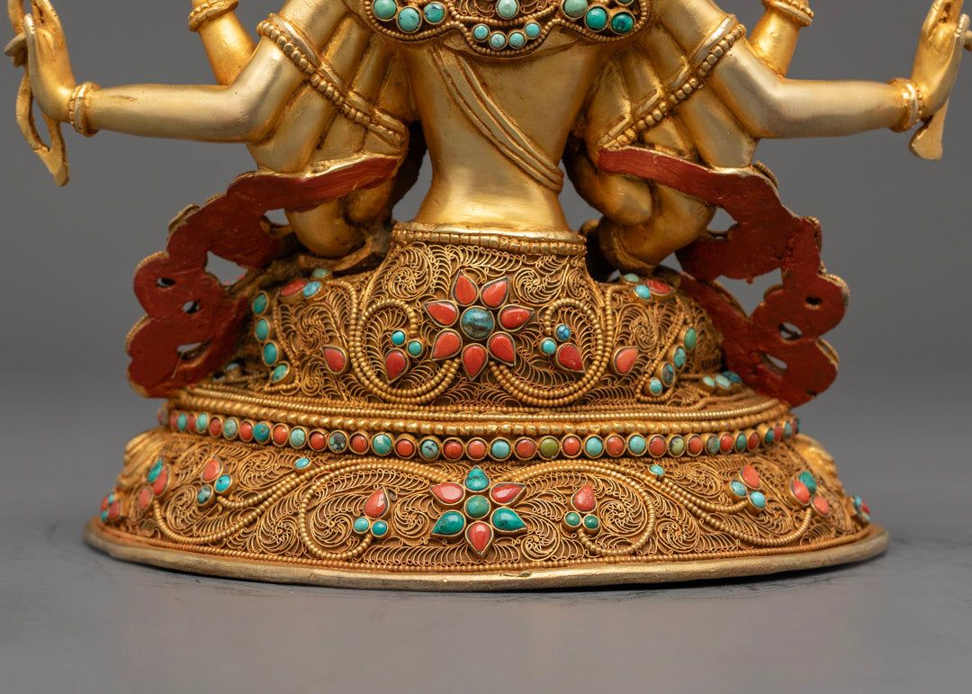 Hand-Carved Namasangiti Statue from Nepal