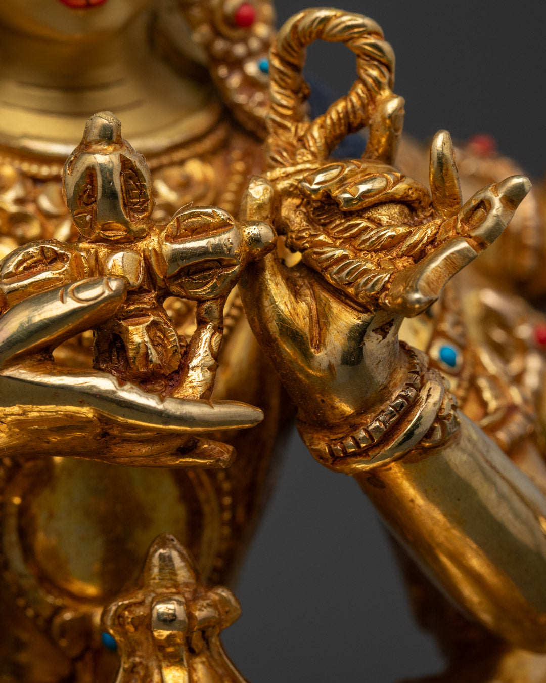 Tibetan Buddhist Namgyalma Statue | 24k Gold-Plated