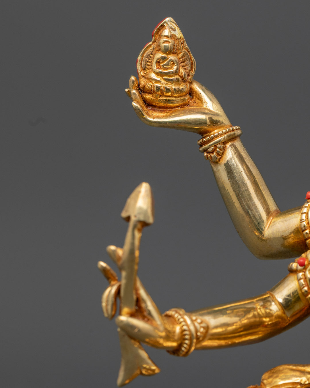 Tibetan Buddhist Namgyalma Statue | 24k Gold-Plated