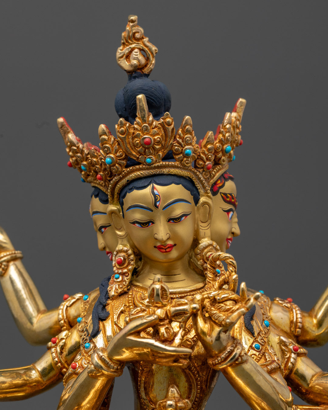 Tibetan Buddhist Namgyalma Statue | 24k Gold-Plated