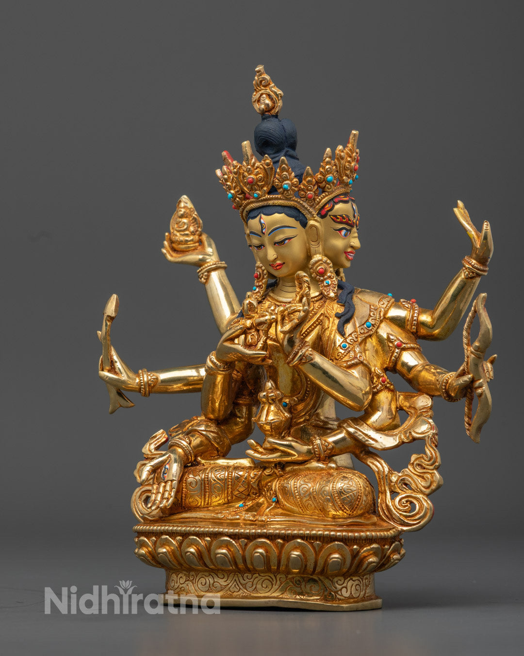 Tibetan Buddhist Namgyalma Statue | 24k Gold-Plated