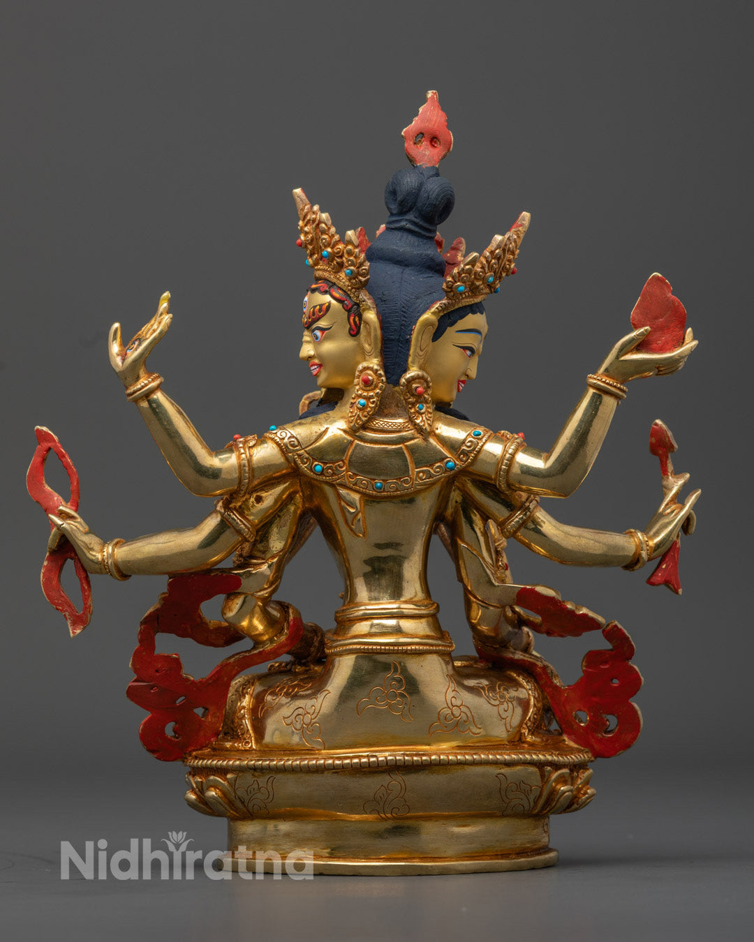 Tibetan Buddhist Namgyalma Statue | 24k Gold-Plated