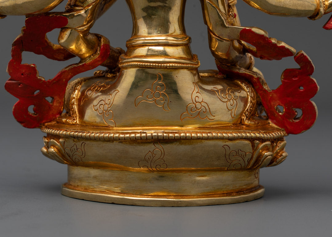 Tibetan Buddhist Namgyalma Statue | 24k Gold-Plated