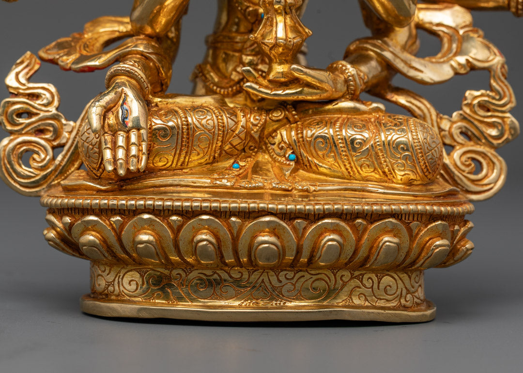 Tibetan Buddhist Namgyalma Statue | 24k Gold-Plated