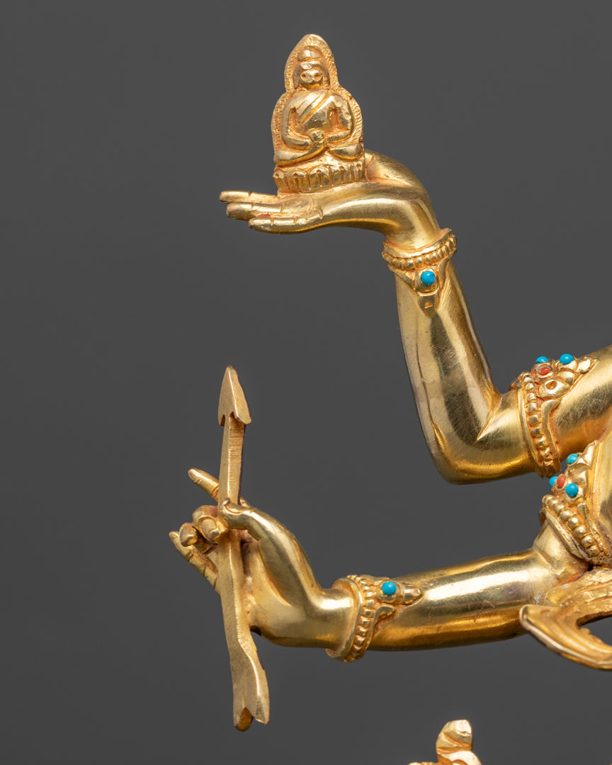 Namgyalma Statue | 24K Gold Gilded Himalayan Sculpture