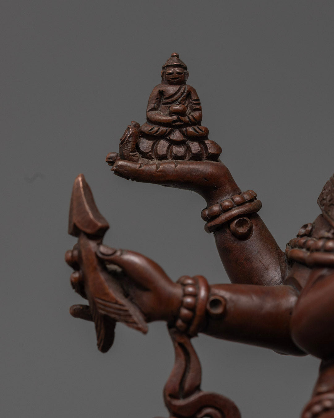Tibetan Oxidized Namgyalma(Ushnishavijaya) Statue