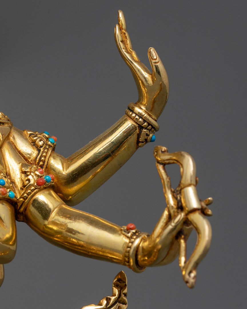 Tibetan Namgyalma Statue | 24K Gold Gilded Copper