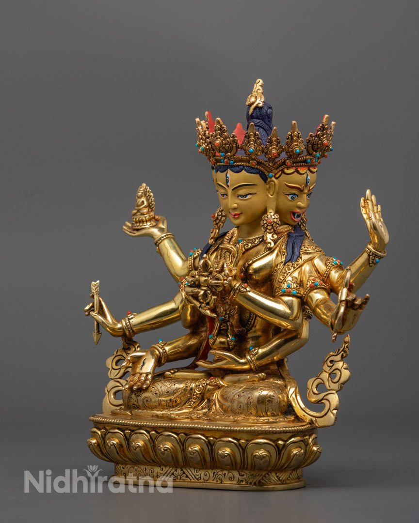 Tibetan Namgyalma Statue | 24K Gold Gilded Copper