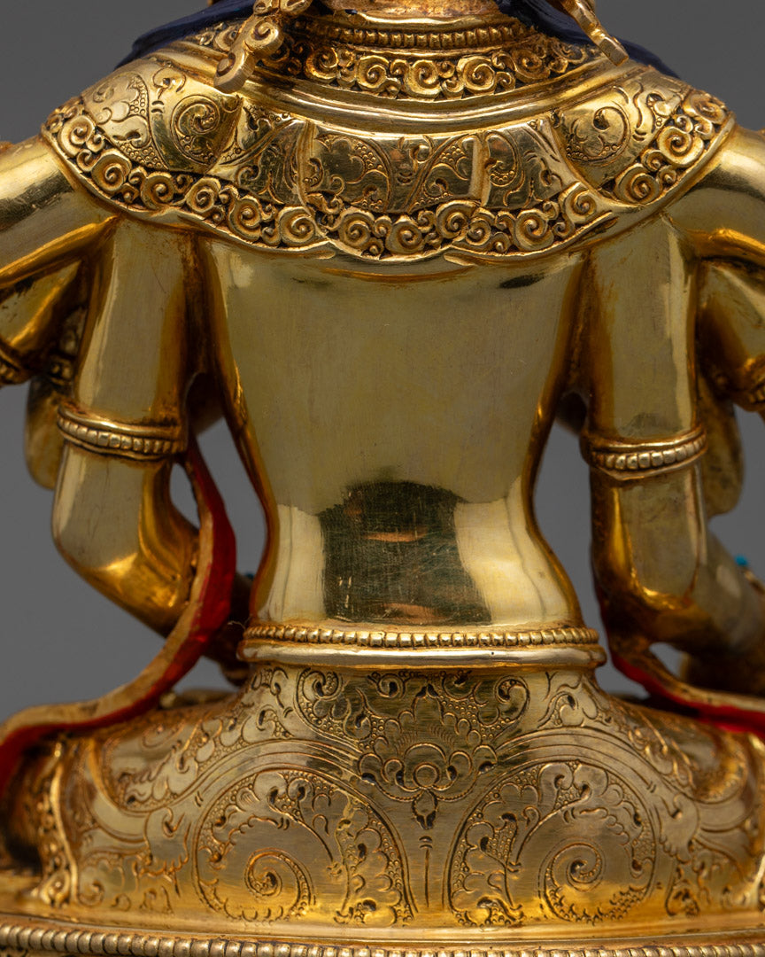 Tibetan Namgyalma Statue | 24K Gold Gilded Copper