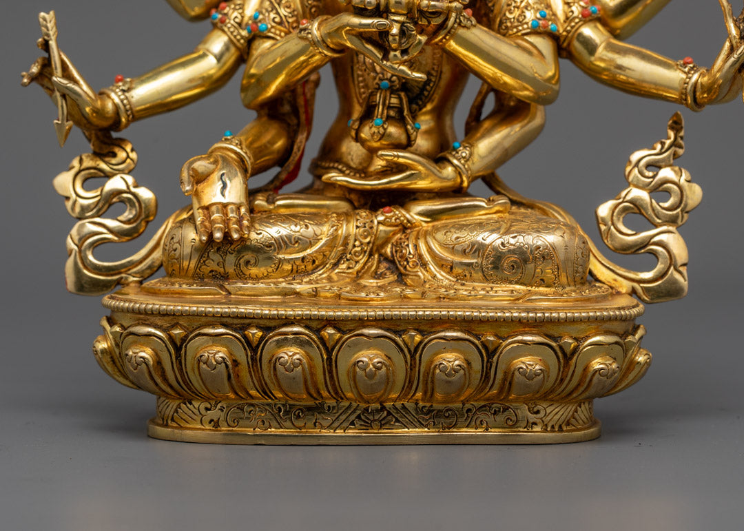 Tibetan Namgyalma Statue | 24K Gold Gilded Copper