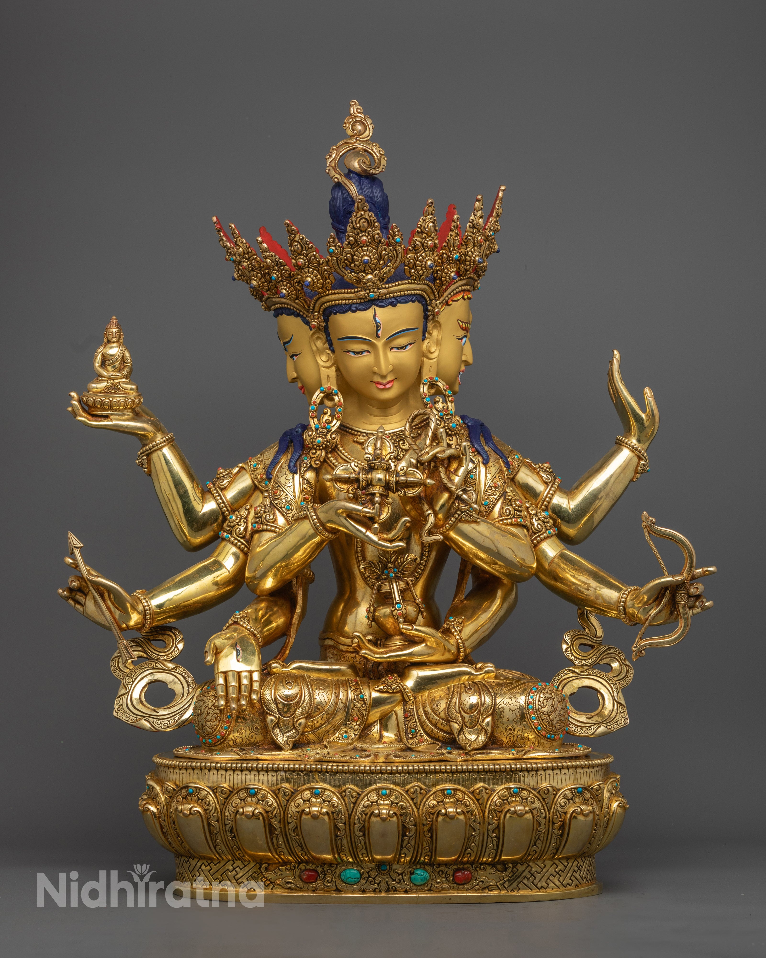 Namgyalma Statue | Handcrafted 24k Gold Gilded Copper