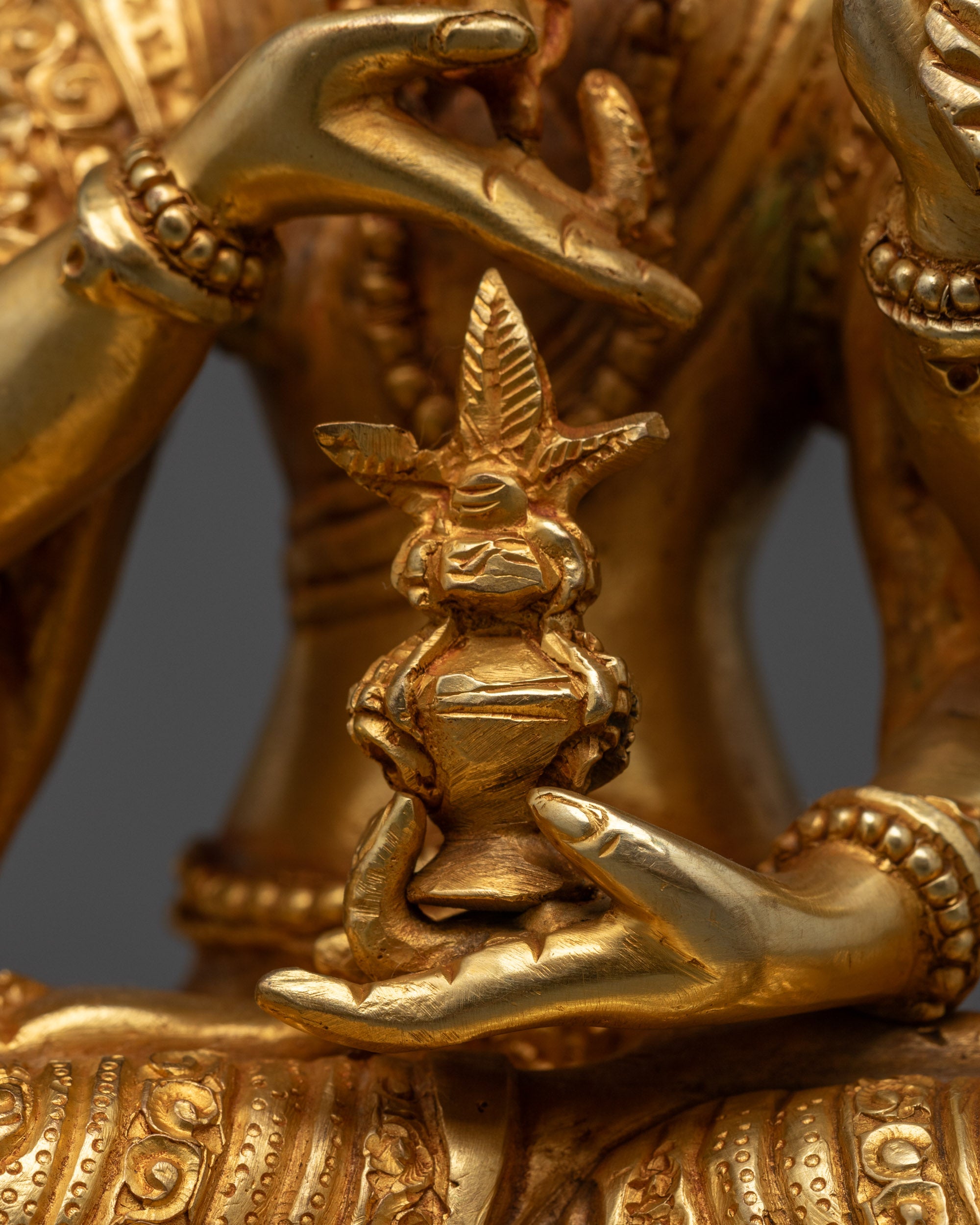 Namgyalma Sculpture | Three-Faced Goddess Handcrafted in Nepal