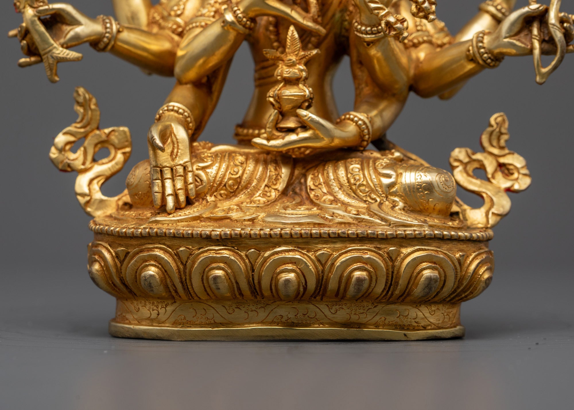 Namgyalma Sculpture | Three-Faced Goddess Handcrafted in Nepal