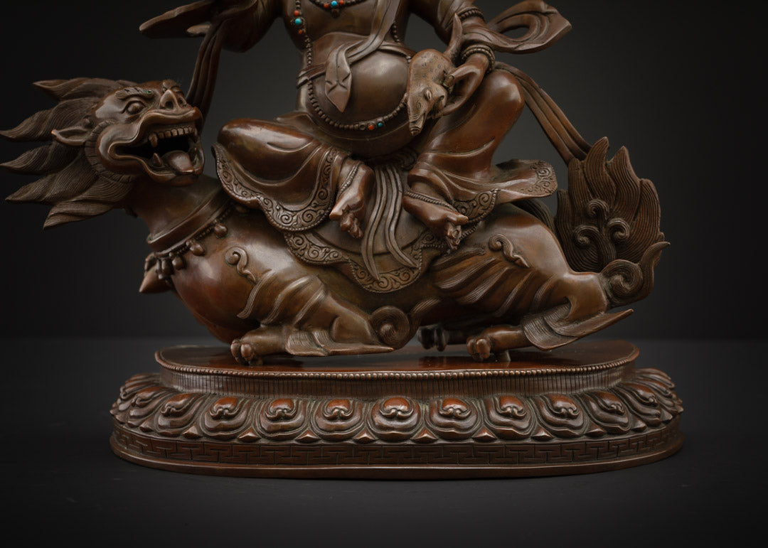Oxidized Statue of Namtoshe or Vaishravana | Guardian of Wealth