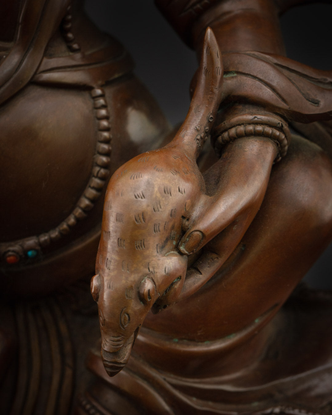 Oxidized Statue of Namtoshe or Vaishravana | Guardian of Wealth