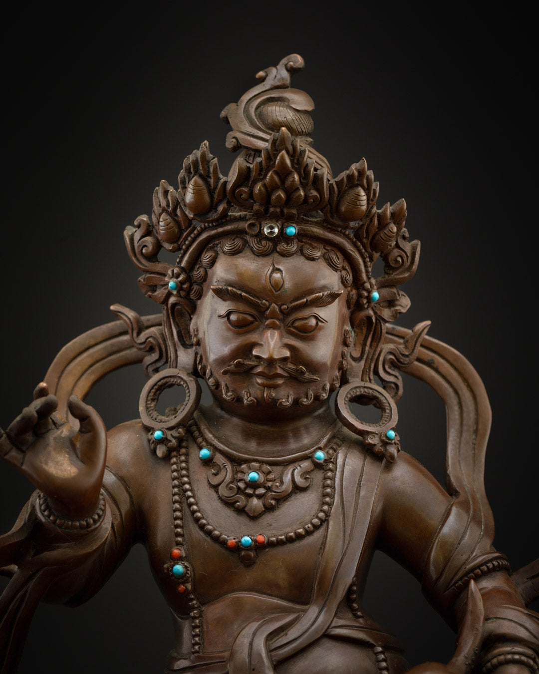 Oxidized Statue of Namtoshe or Vaishravana | Guardian of Wealth