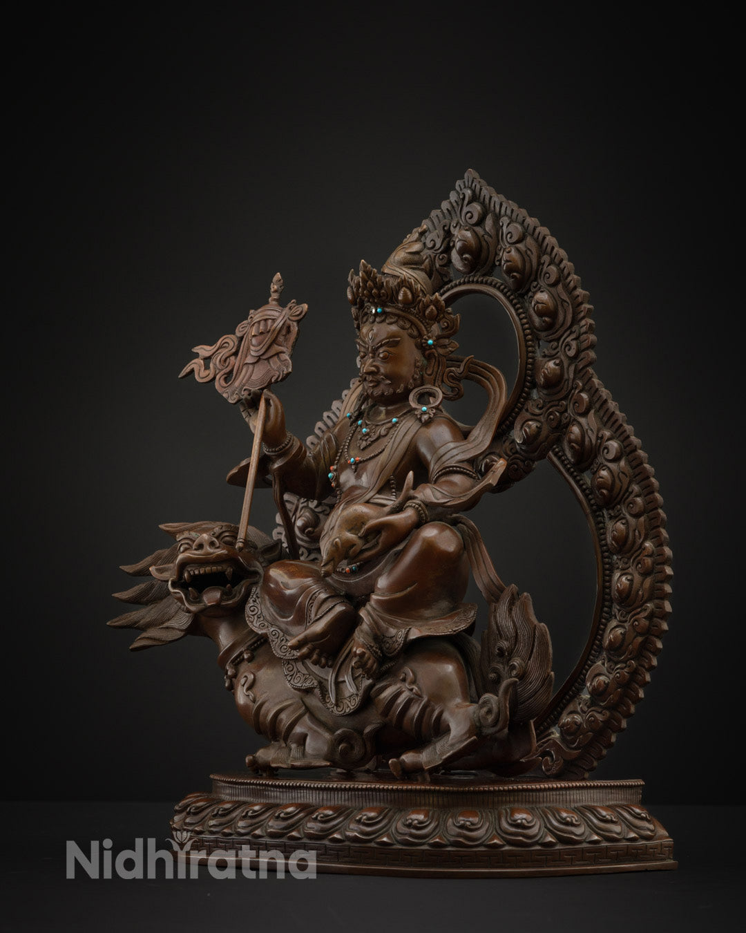 Oxidized Statue of Namtoshe or Vaishravana | Guardian of Wealth