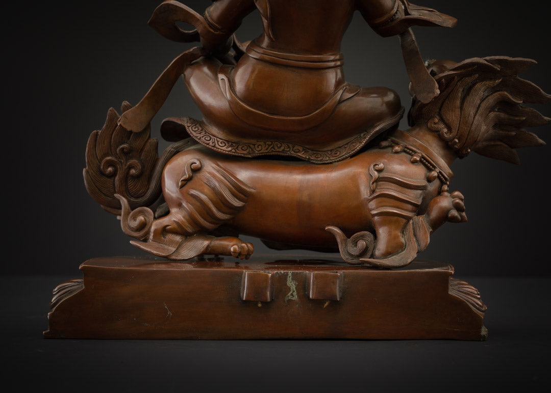 Oxidized Statue of Namtoshe or Vaishravana | Guardian of Wealth