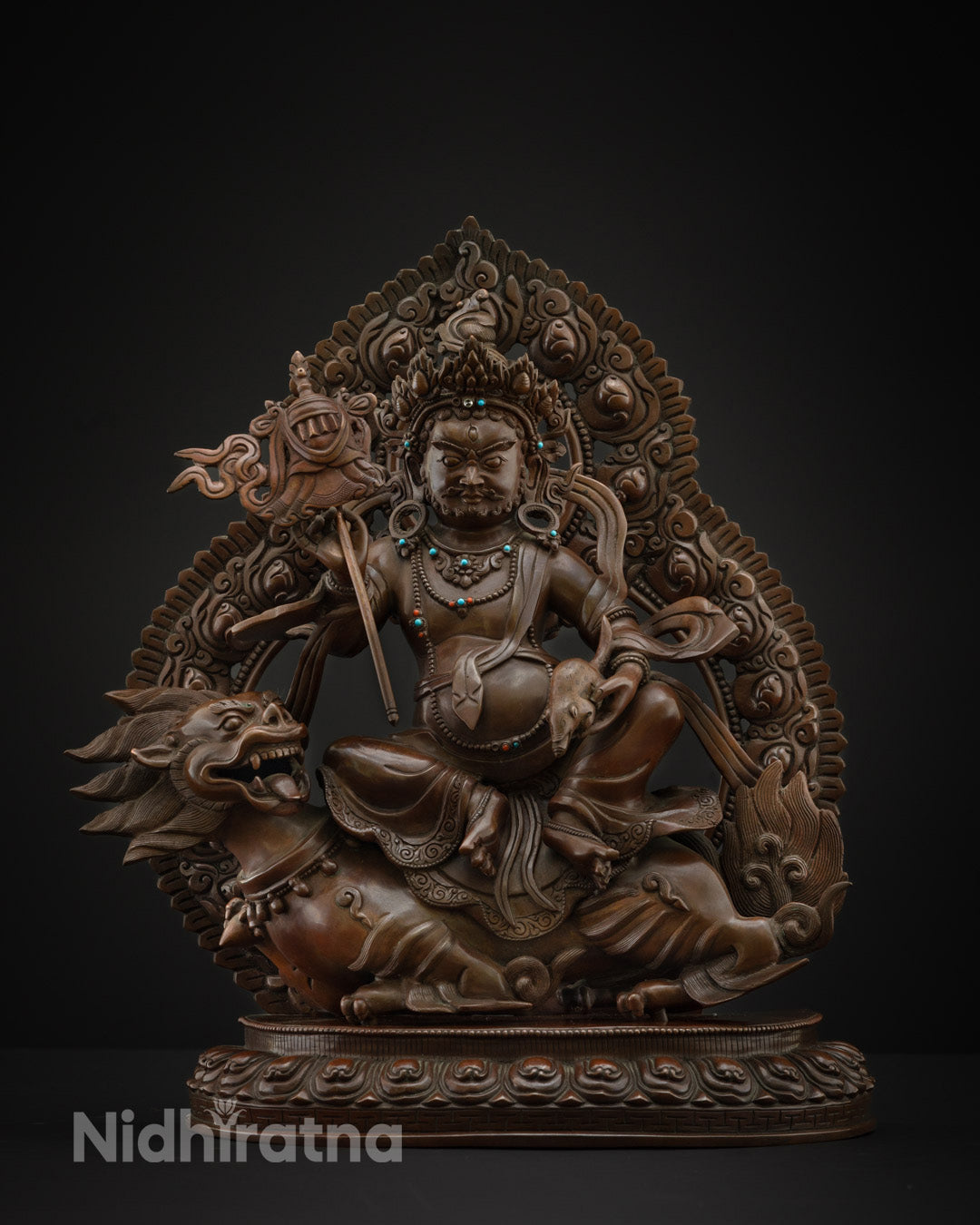 Oxidized Statue of Namtoshe or Vaishravana | Guardian of Wealth