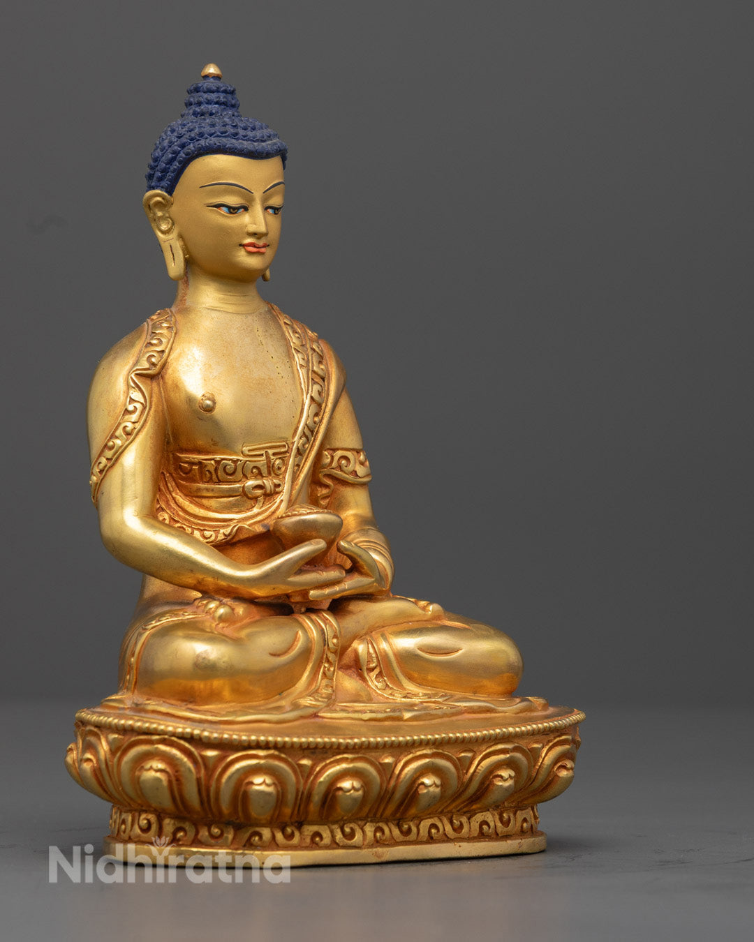 Nepalese Amitabha Buddha Statue – Handmade Buddhist Icon of Peace