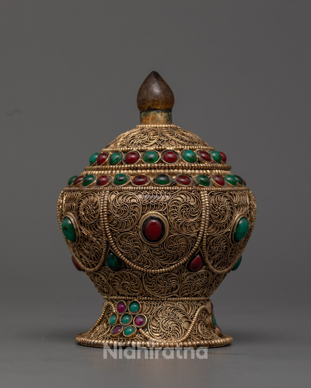 Traditional Himalayan Puja Vessel | Ethnic Ritual Containers