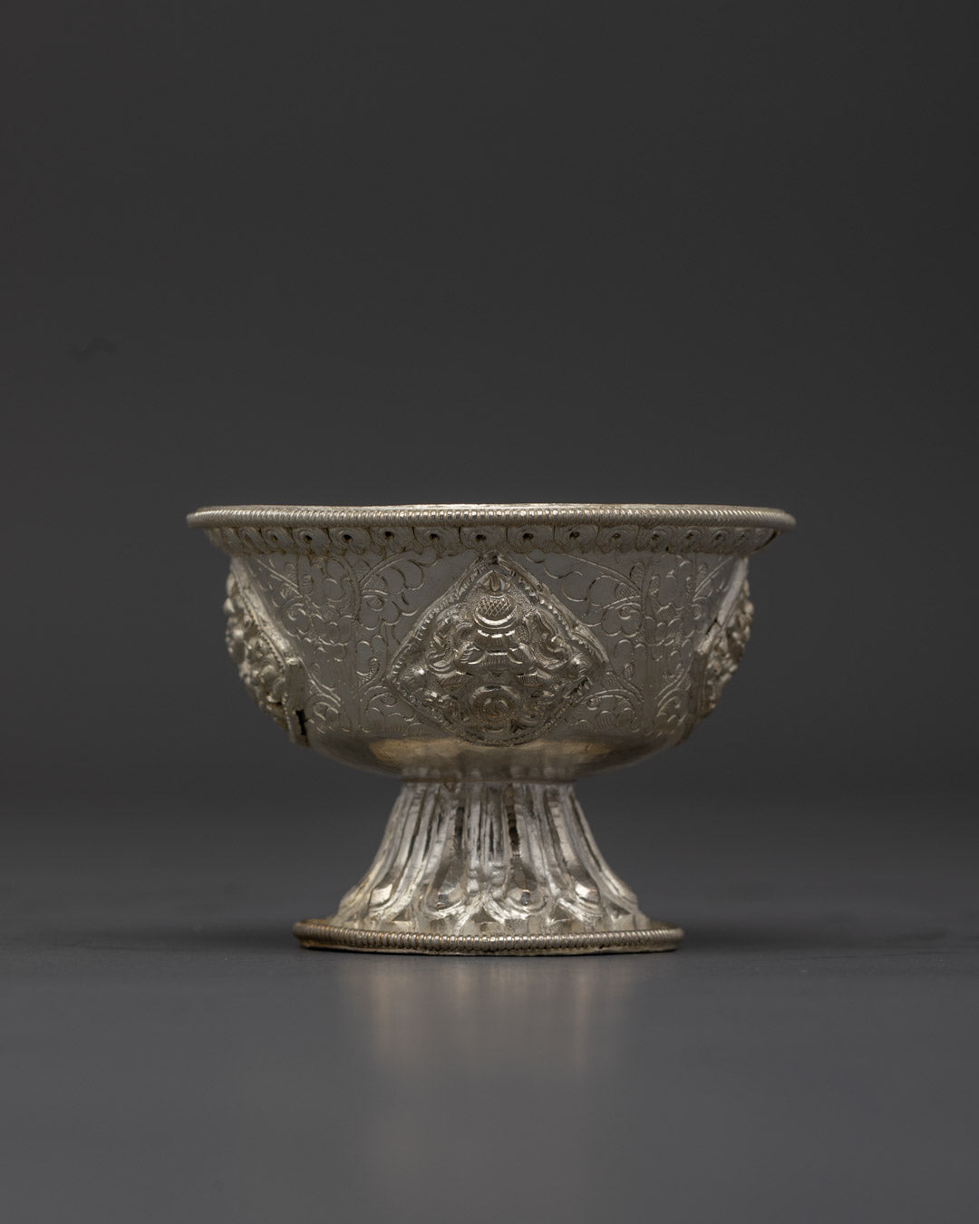 Ceremonial Silver-Plated Offering Bowls Set