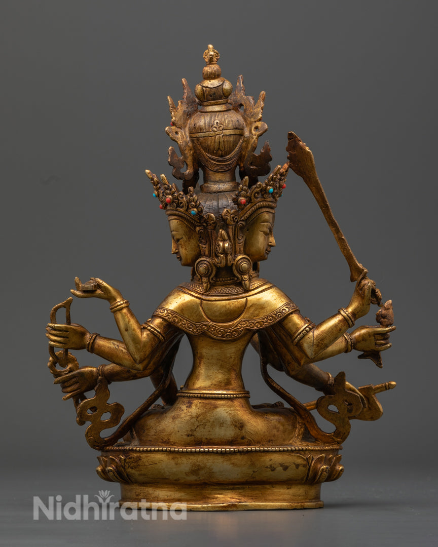 Sacred Maha Manjushri Statue | Authentic Tibetan Sculpture