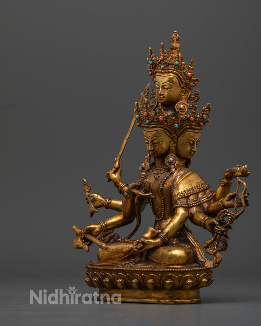 Sacred Maha Manjushri Statue | Authentic Tibetan Sculpture
