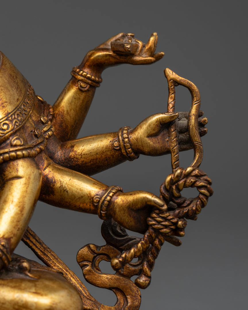 Sacred Maha Manjushri Statue | Authentic Tibetan Sculpture