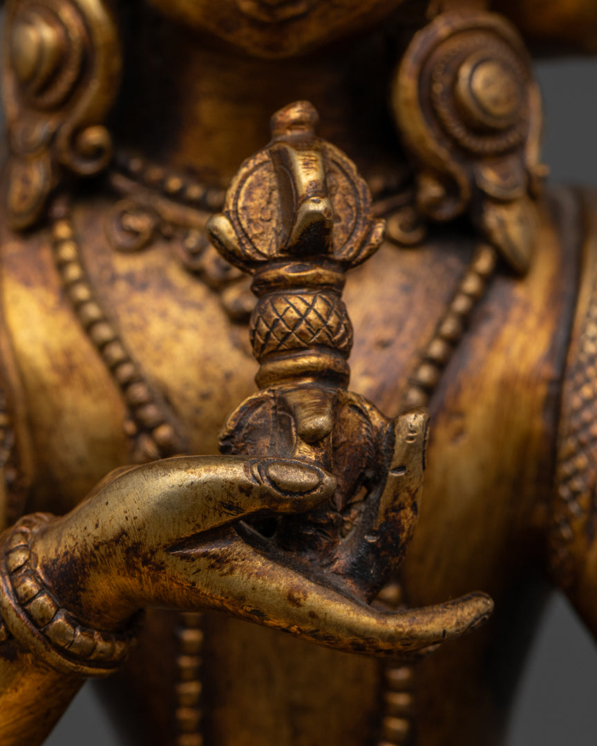 Sacred Maha Manjushri Statue | Authentic Tibetan Sculpture