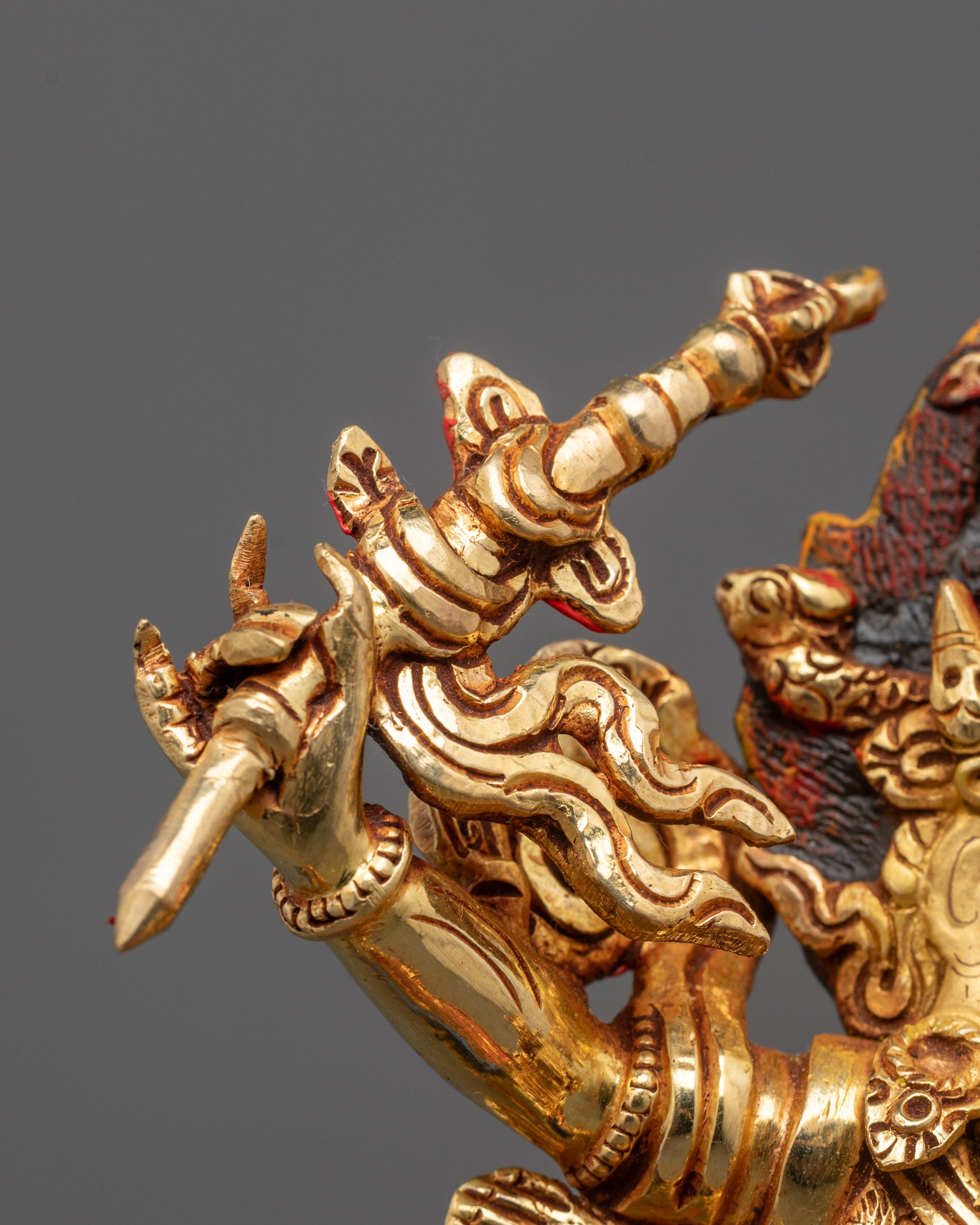 Traditional Palden Lhamo Statue | Hand-Carved Tibetan Guardian Figure