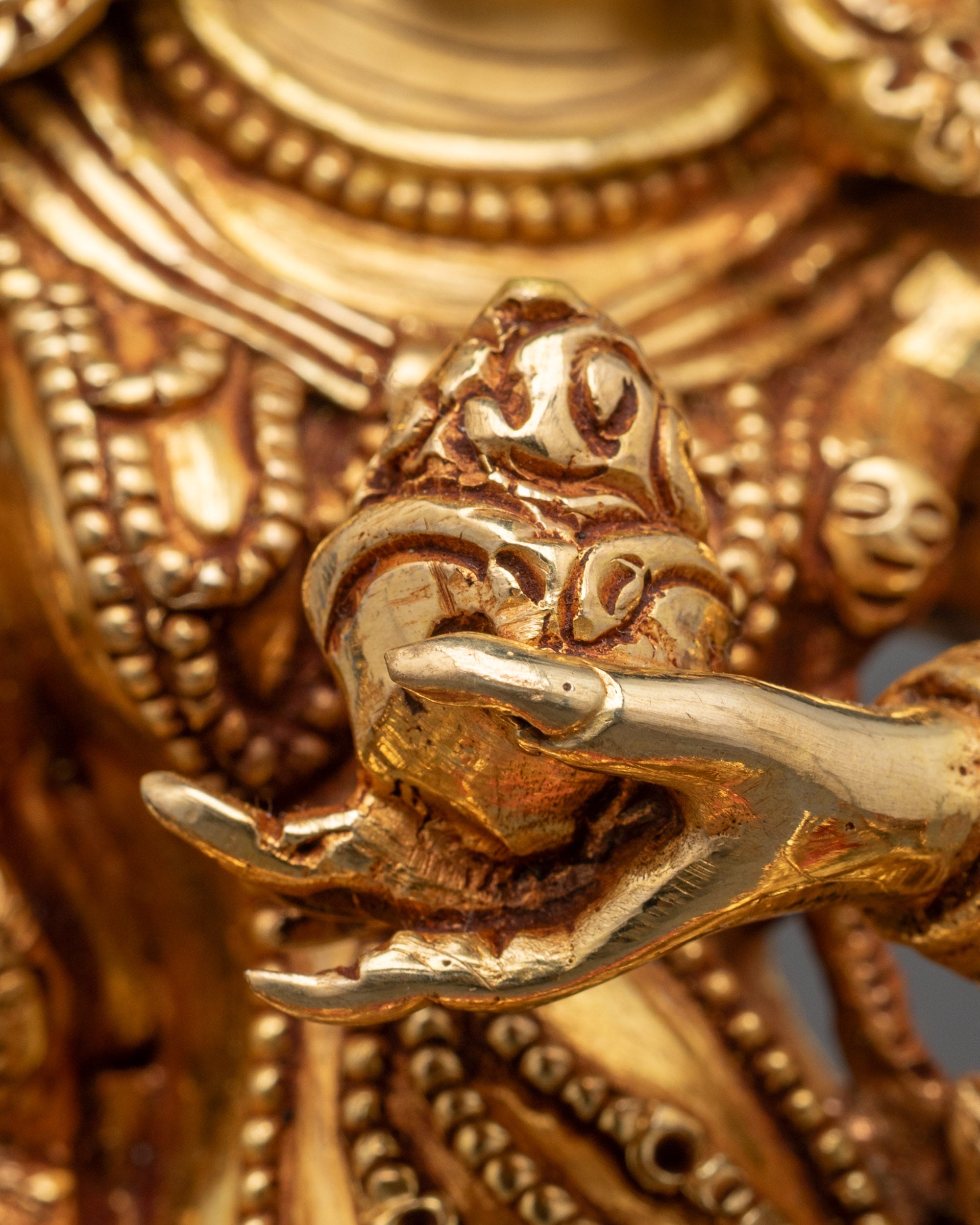 Traditional Palden Lhamo Statue | Hand-Carved Tibetan Guardian Figure