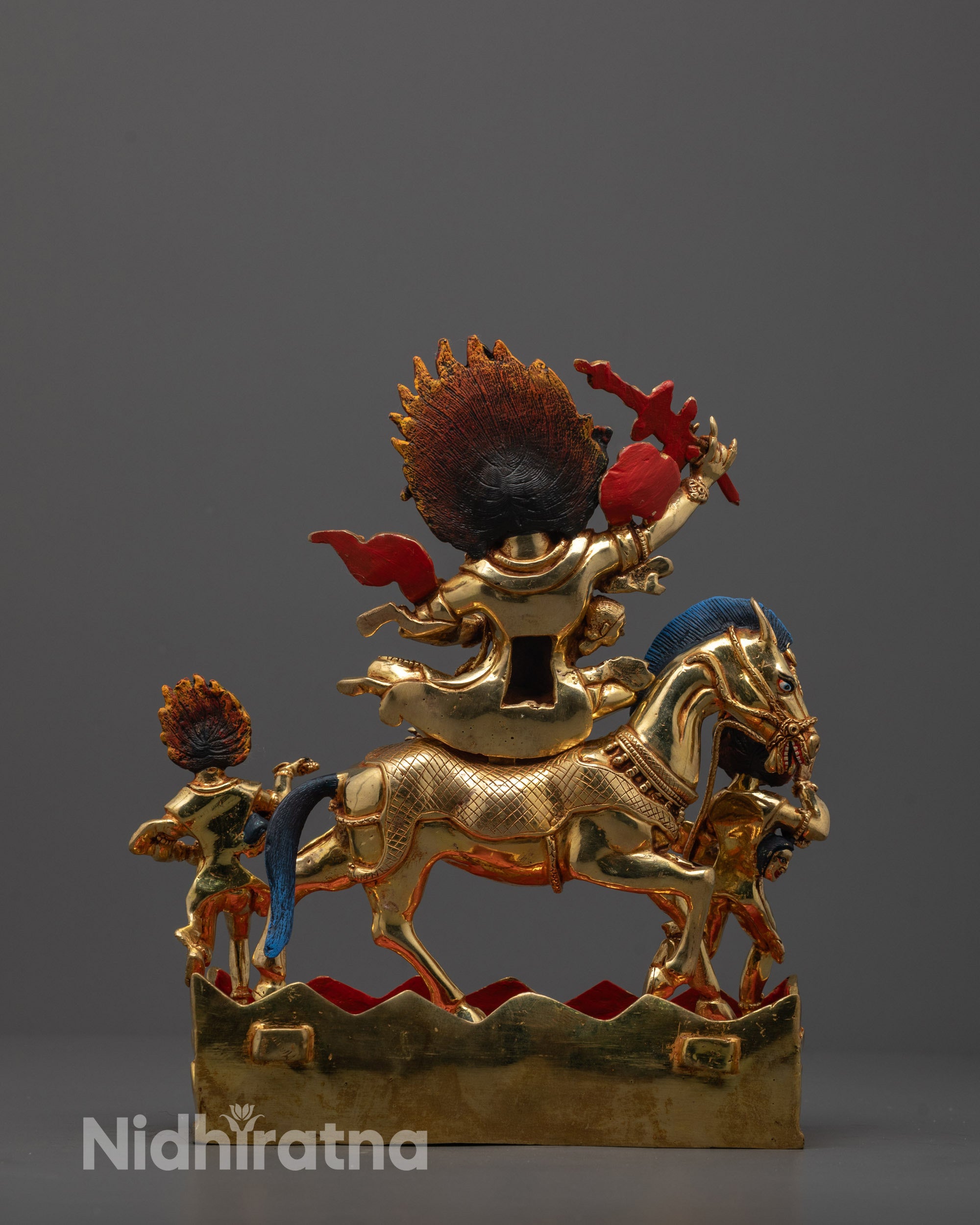 Traditional Palden Lhamo Statue | Hand-Carved Tibetan Guardian Figure