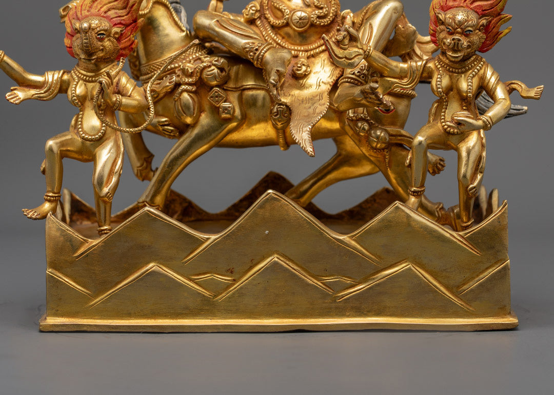 Authentic Palden Lhamo Sculpture | Handmade Tibetan Protector