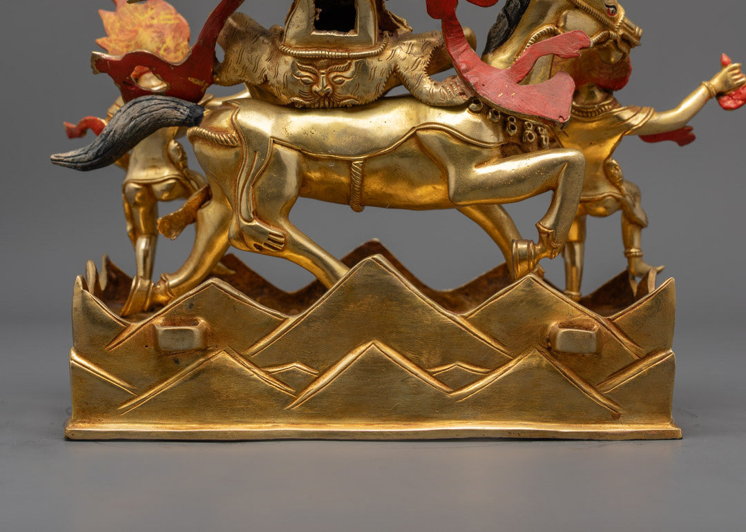 Authentic Palden Lhamo Sculpture | Handmade Tibetan Protector