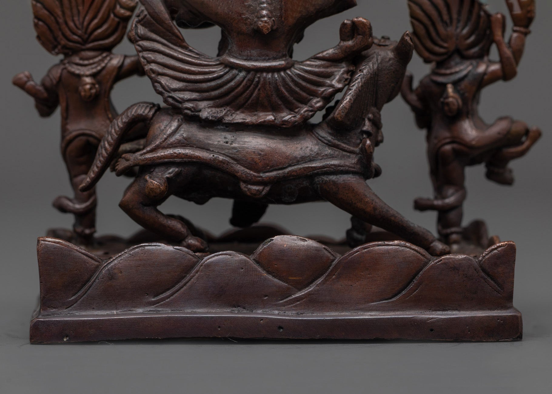 Palden Lhamo Statue | Oxidized Copper Sculpture of Fierce Deity