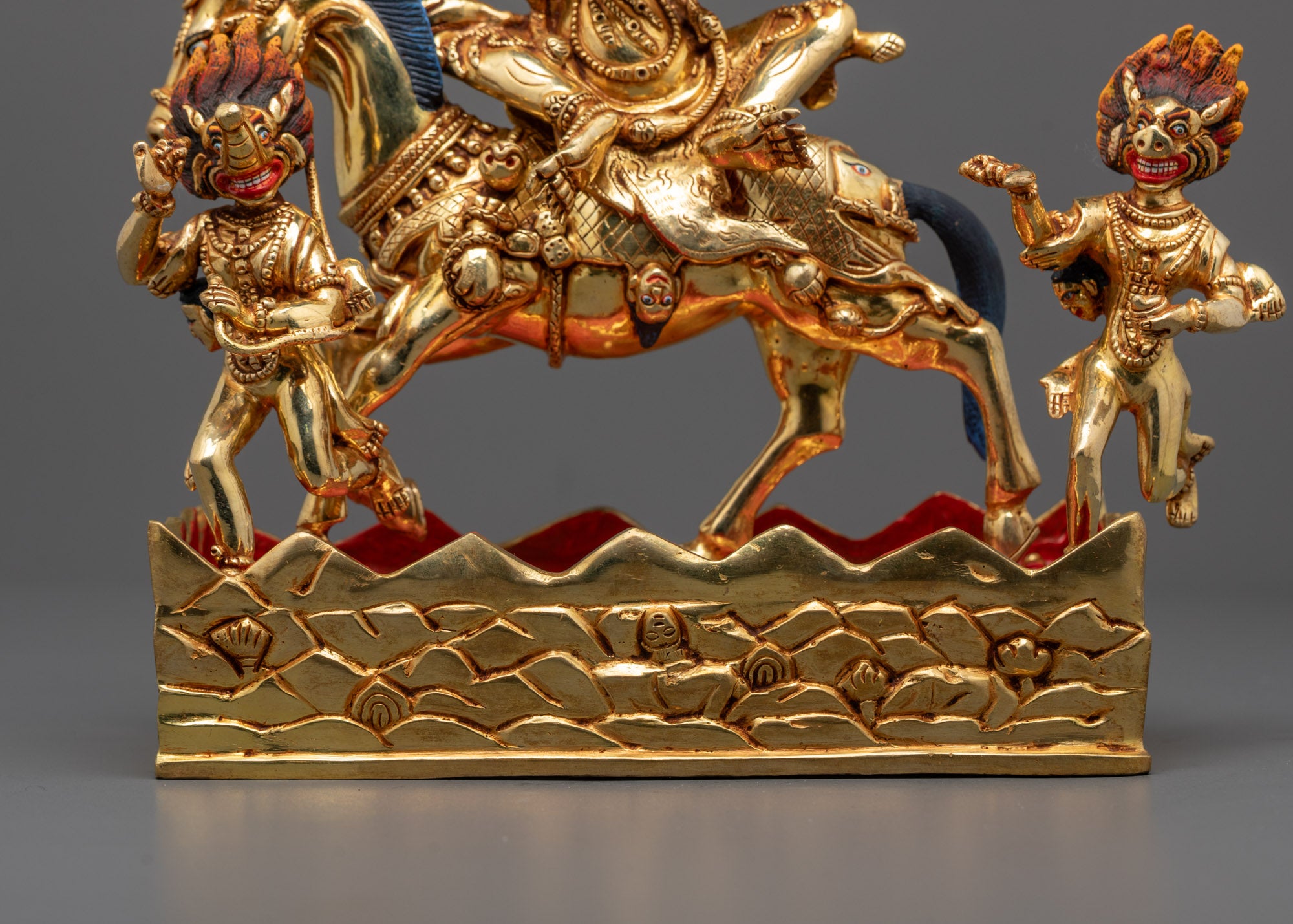Traditional Palden Lhamo Statue | Hand-Carved Tibetan Guardian Figure