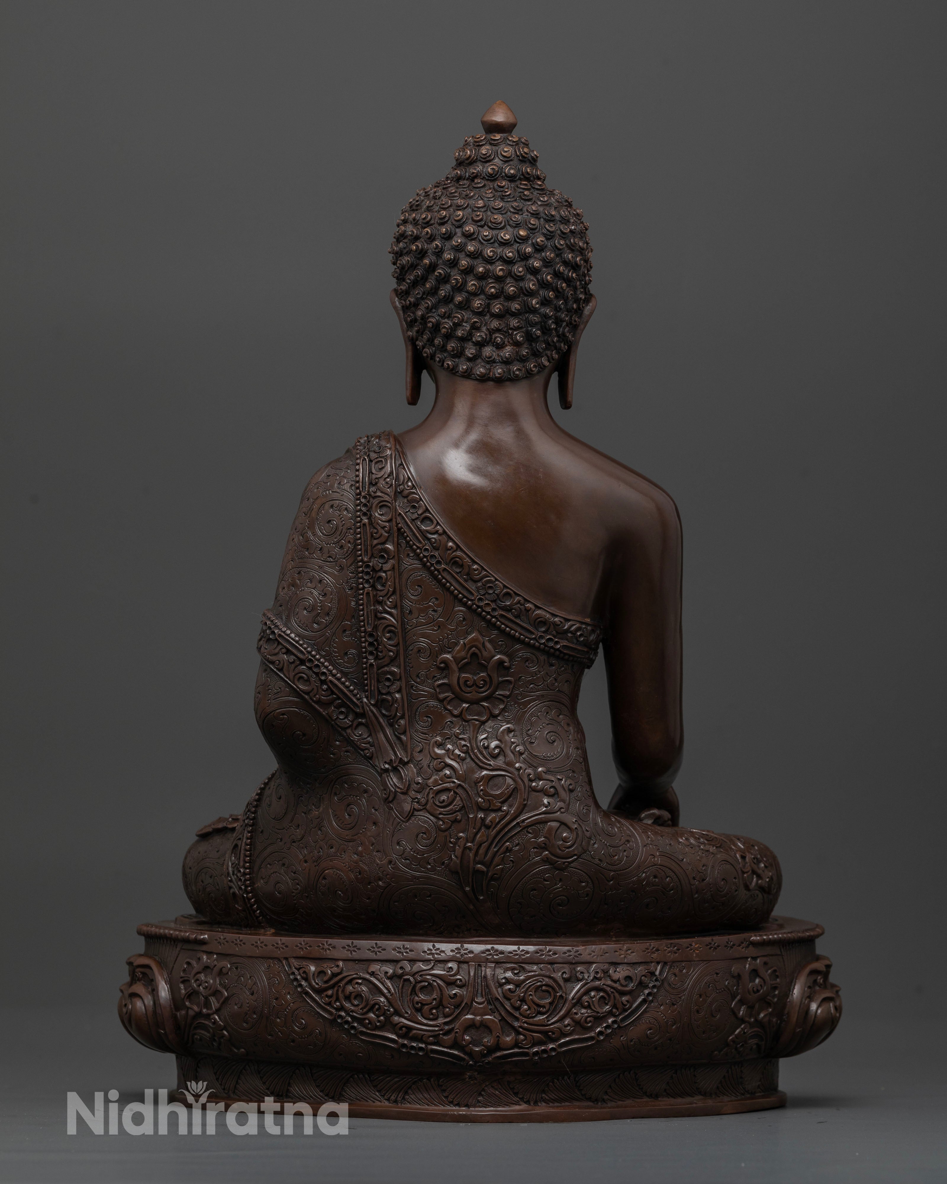 Authentic Oxidized Buddha Shakyamuni Statue