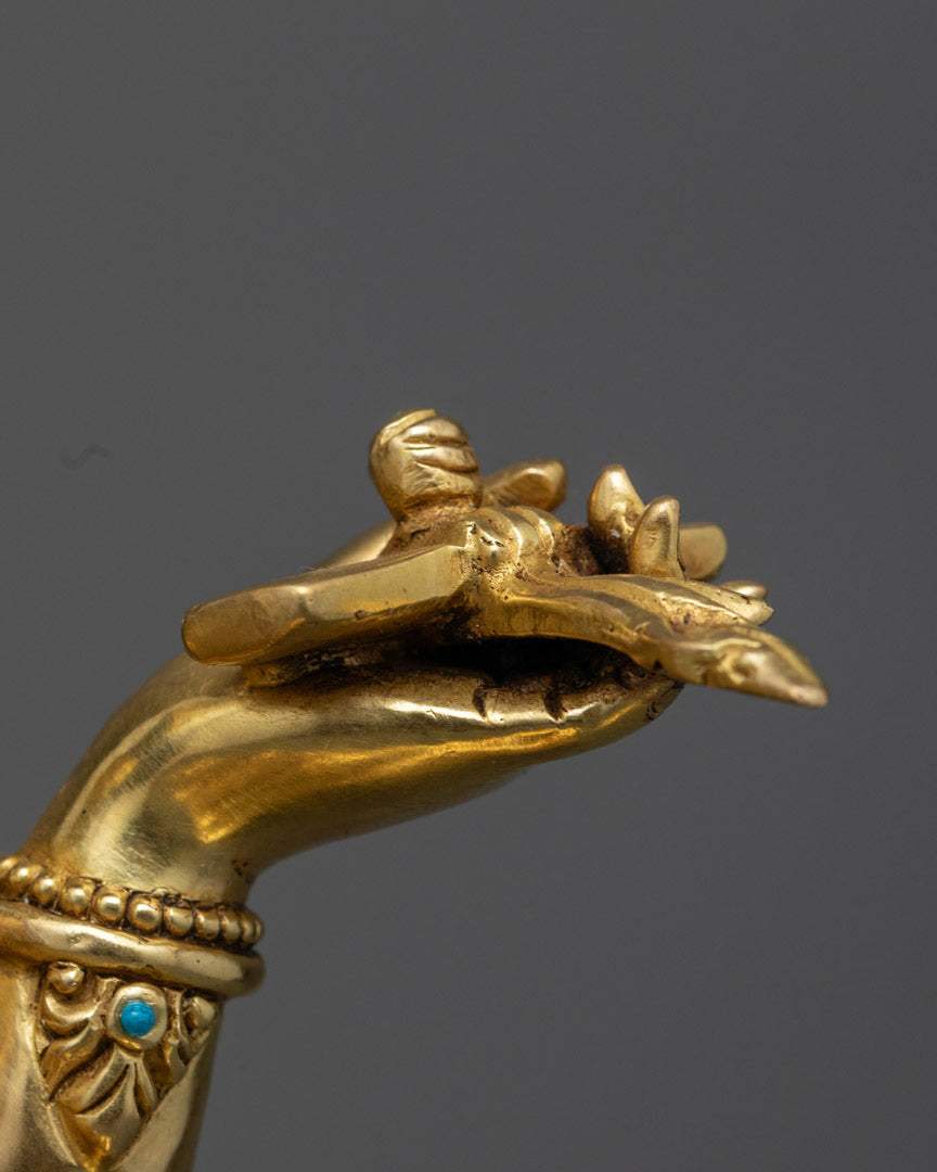 Handcrafted Prajna Paramita Statue | Handcrafted 24K Gold Statue
