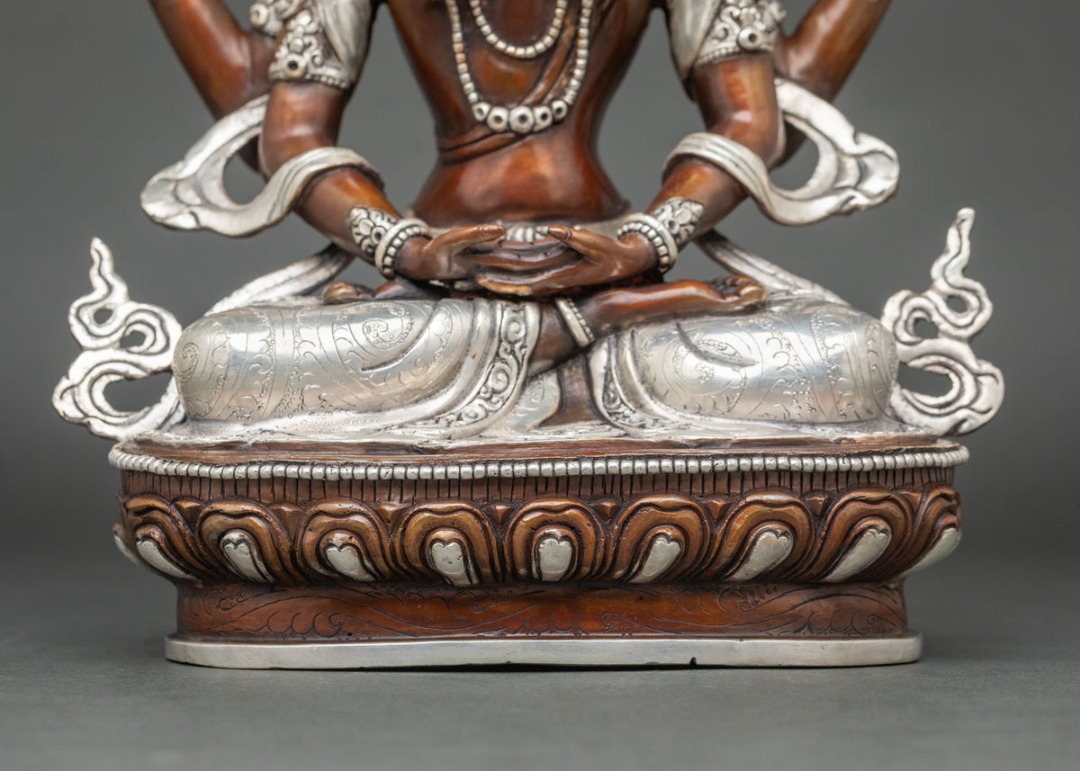 Oxidized Prajnaparamita Copper Statue – Perfection of Wisdom Sculpture