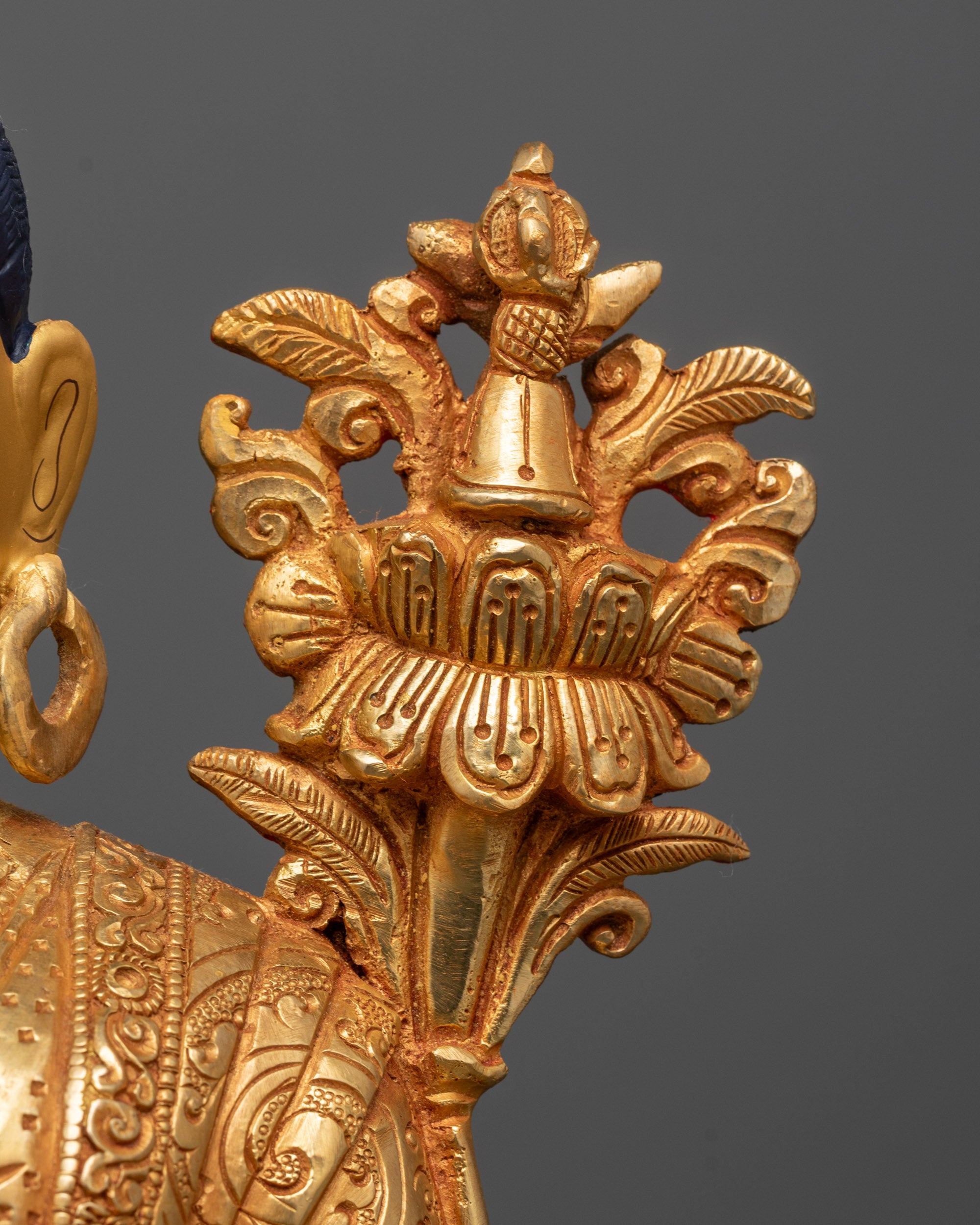 Rear view of Jigme Lingpa Statue showing intricate detailing