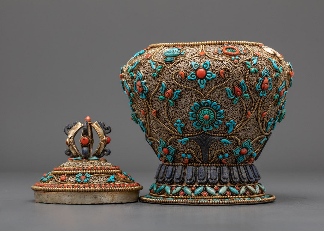 Tibetan Rice Bowl for Sacred Ceremonies | Crafted in Nepal