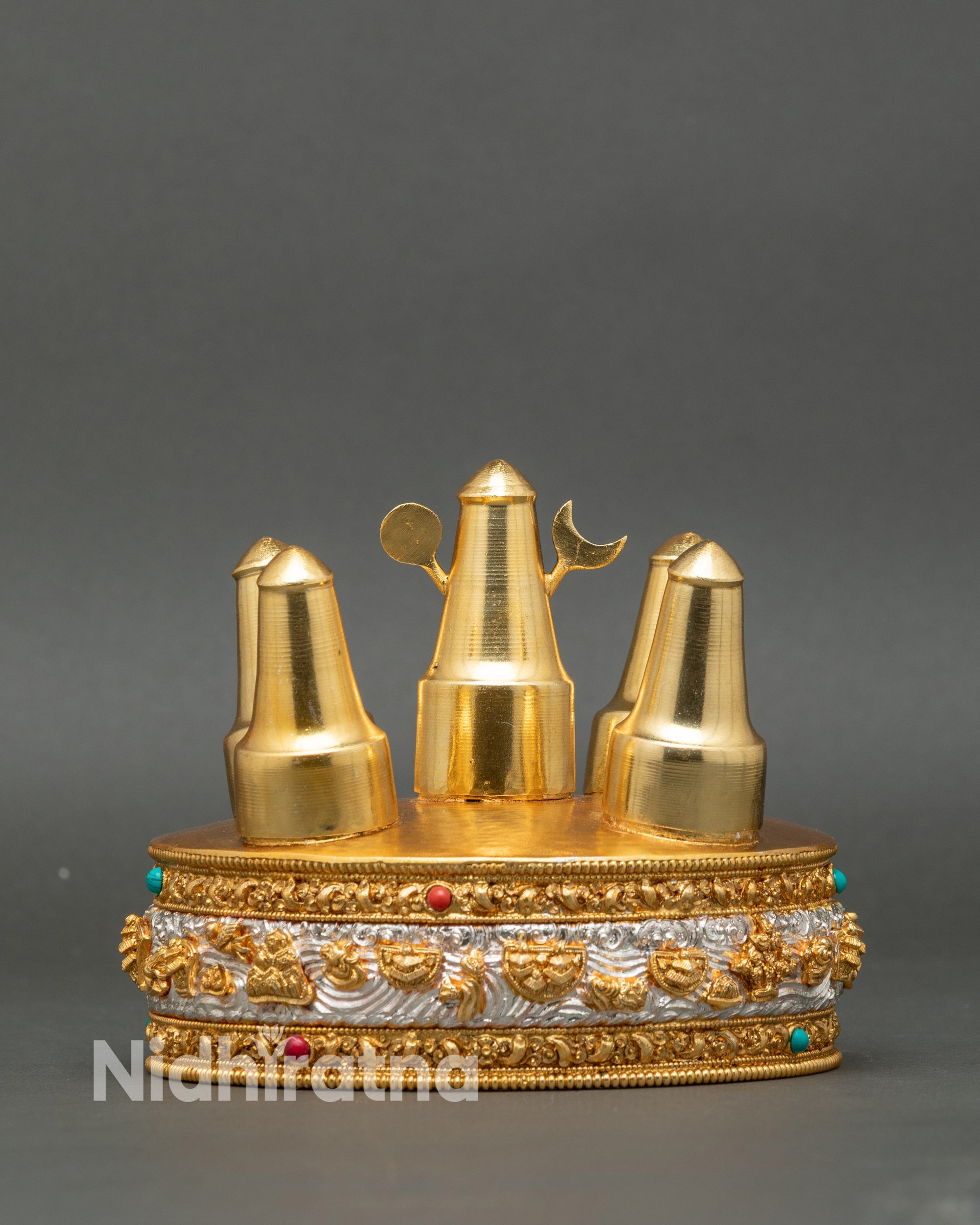 Right profile of Kusum Mandala Torma, Nepalese handcrafted ritual offering for ceremonies
