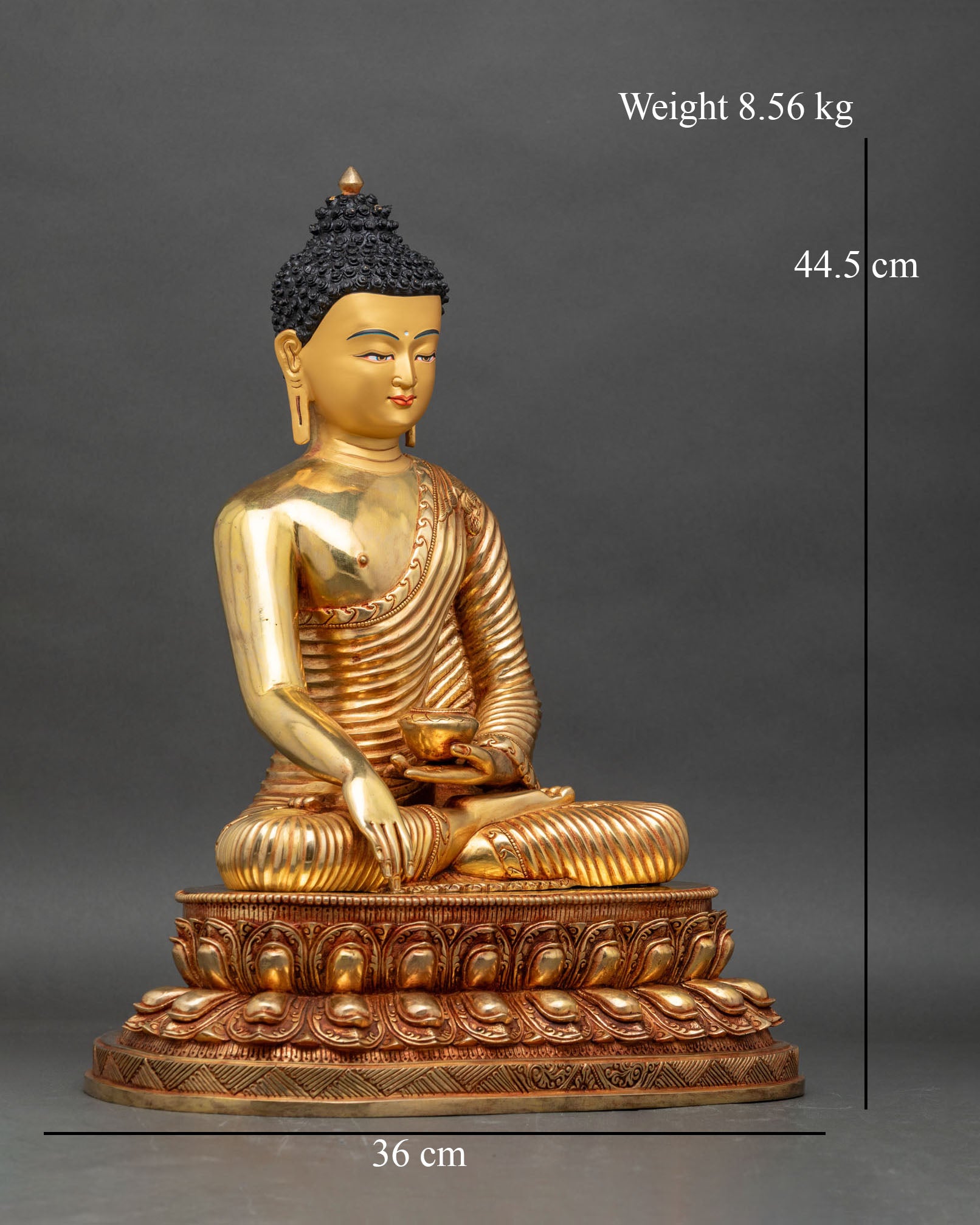 right-side-view-shakyamuni-buddha-statue-copper-gold-lotus-throne
